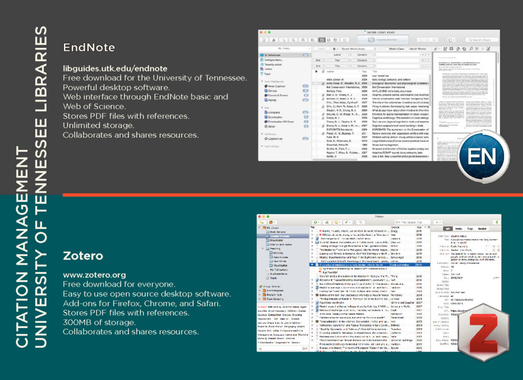 Citation management comparison for UT Libraries